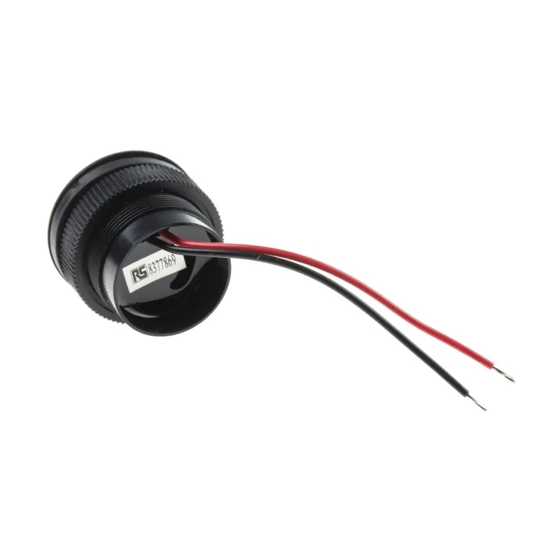 RS PRO Magnetic Buzzer Component Lead Wire 5 V dc Min 25 V dc Max 100 dB 28.9 mm Height 8377869P