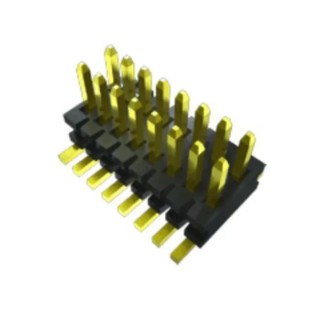 Samtec FTE Series Vertical Surface Mount Pin Header 50 Contacts 0.8 mm Pitch 2 Row Unshrouded FTE-125-01-G-DV-ES-A
