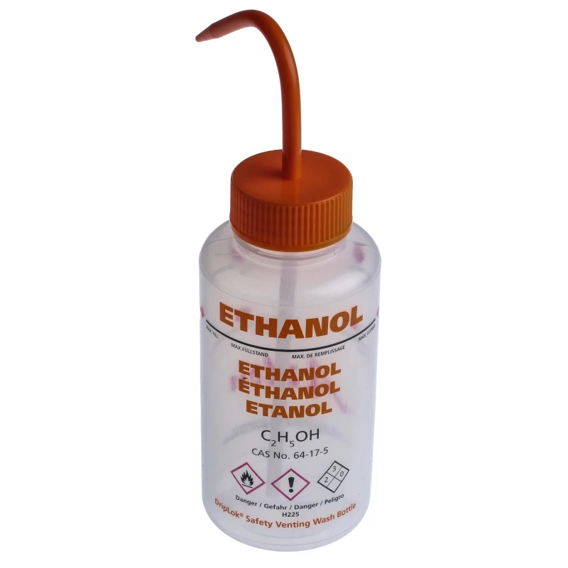 RS PRO 500ml Polyethylene Wide Neck Wash Bottle 838-6383