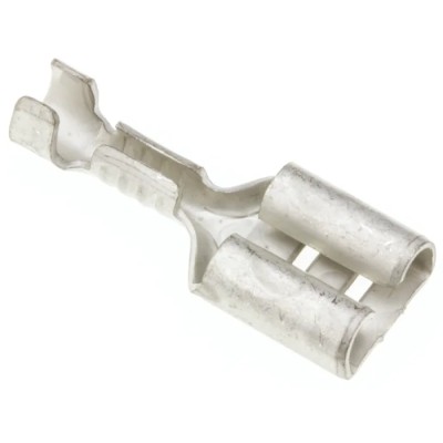 JST Silver Uninsulated Female Spade Connector Crimp 6.3 x 0.8 mm Tab Size 20 AWG to 18 AWG LTO-1.0T-250N