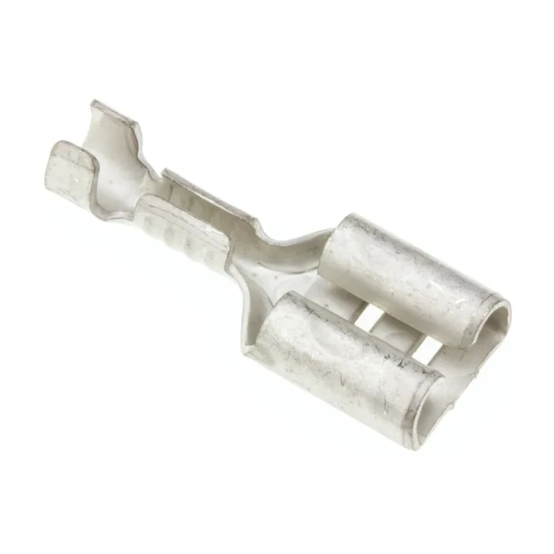 JST Silver Uninsulated Female Spade Connector Crimp 6.3 x 0.8 mm Tab Size 20 AWG to 18 AWG LTO-1.0T-250N