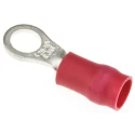 JST R Insulated Ring Terminal 4 mm Stud Size 22 AWG to 16 AWG Wire Size, Vinyl Insulation, Red FVDWS1.25-M4(LF)K