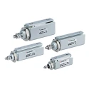 SMC 30 mm Pneumatic Piston Rod Cylinder, CJ2 Series, Double Acting, Rubber Cushion, Aluminium Alloy Body CDJP2D16-30D
