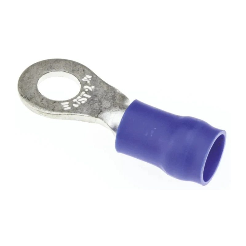 JST R Insulated Ring Terminal 4 mm Stud Size 16 AWG 14 AWG Wire Size Vinyl Insulation Blue FVDWS2-4