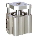 SMC Pneumatic Guided Cylinder Bore 16mm, Stroke 20mm, Aluminium Alloy Body, Rubber Bumper Cushioning CQMB16-20