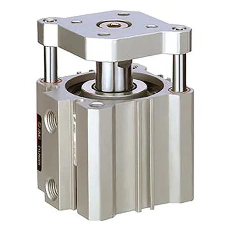 SMC Pneumatic Guided Cylinder Bore 16mm, Stroke 20mm, Aluminium Alloy Body, Rubber Bumper Cushioning CQMB16-20