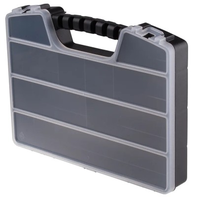 RND RS PRO 9 Cell Black Polypropylene Compartment Box, 50 mm x 320 mm x 250 mm 838-6523