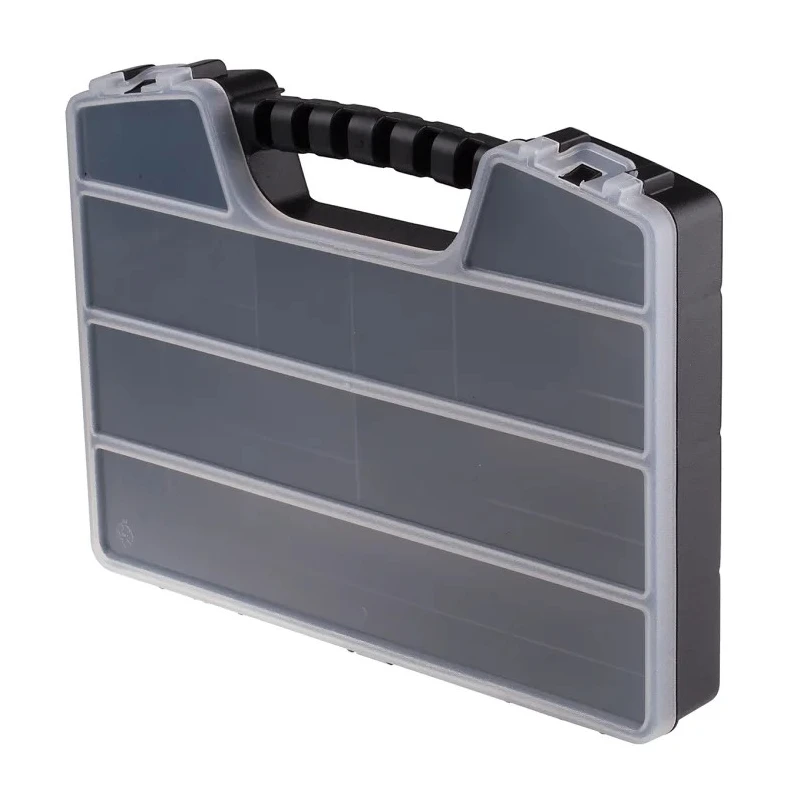 RND RS PRO 9 Cell Black Polypropylene Compartment Box, 50 mm x 320 mm x 250 mm 838-6523