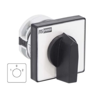 RS PRO Cam Switch, 3 Position, Knob Actuator, 16 A, Panel Mount, IP20 208-3903