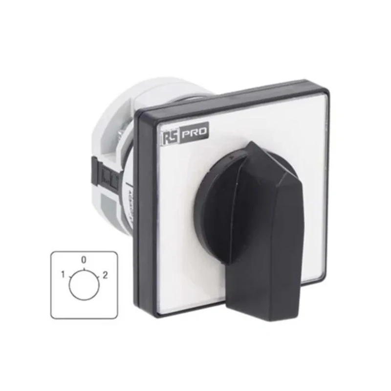 RS PRO Cam Switch, 3 Position, Knob Actuator, 16 A, Panel Mount, IP20 208-3903