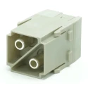 RS PRO Heavy Duty Power Connector Insert 100A RS-HM Series Male 2 Contacts 1000V Screw Mount 208-4097