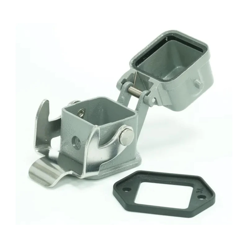 RS PRO RS-H3A Heavy Duty Power Connector Bulkhead Housing Zinc Die Cast IP65 1 Lever 208-4221