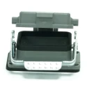 RS PRO RS-H6B Range Heavy Duty Power Connector Bulkhead Housing, 1 Lever Locking, Die Cast Aluminium, IP65, China 208-4270
