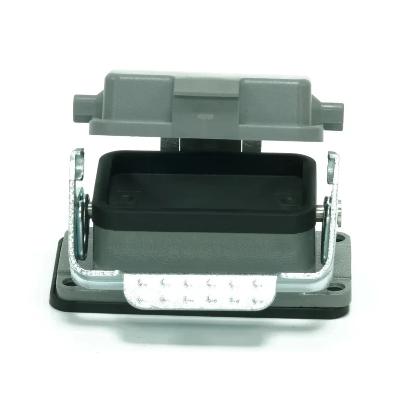 RS PRO RS-H6B Range Heavy Duty Power Connector Bulkhead Housing, 1 Lever Locking, Die Cast Aluminium, IP65, China 208-4270