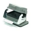 RS PRO RS-H6B Range Heavy Duty Power Connector Bulkhead Housing, 1 Lever Locking, Die Cast Aluminium, IP65, China 208-4270