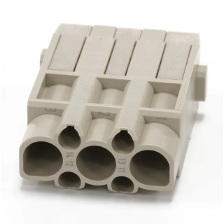 RS PRO Heavy Duty Power Connector Insert Male, 7 Contacts, 10A/40A, RS-HMK Series, 830V 208-4594