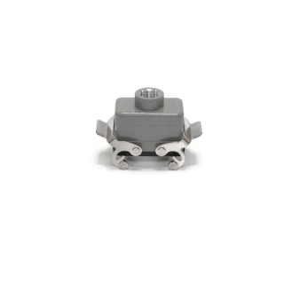 RS PRO Heavy Duty Power Connector Housing Die Cast Aluminium IP65 Cable-to-Cable Hood 2 Lever RS-H10B 208-4753