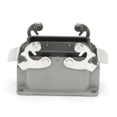 RS PRO Heavy Duty Power Connector Housing Surface Mount Die Cast Aluminium IP65 RS-H10B 2 Lever RS-H10B 208-4801