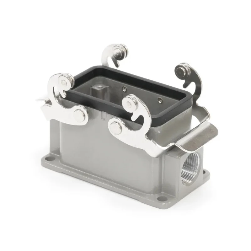 RS PRO Heavy Duty Power Connector Housing Surface Mount Die Cast Aluminium IP65 RS-H10B 2 Lever RS-H10B 208-4801