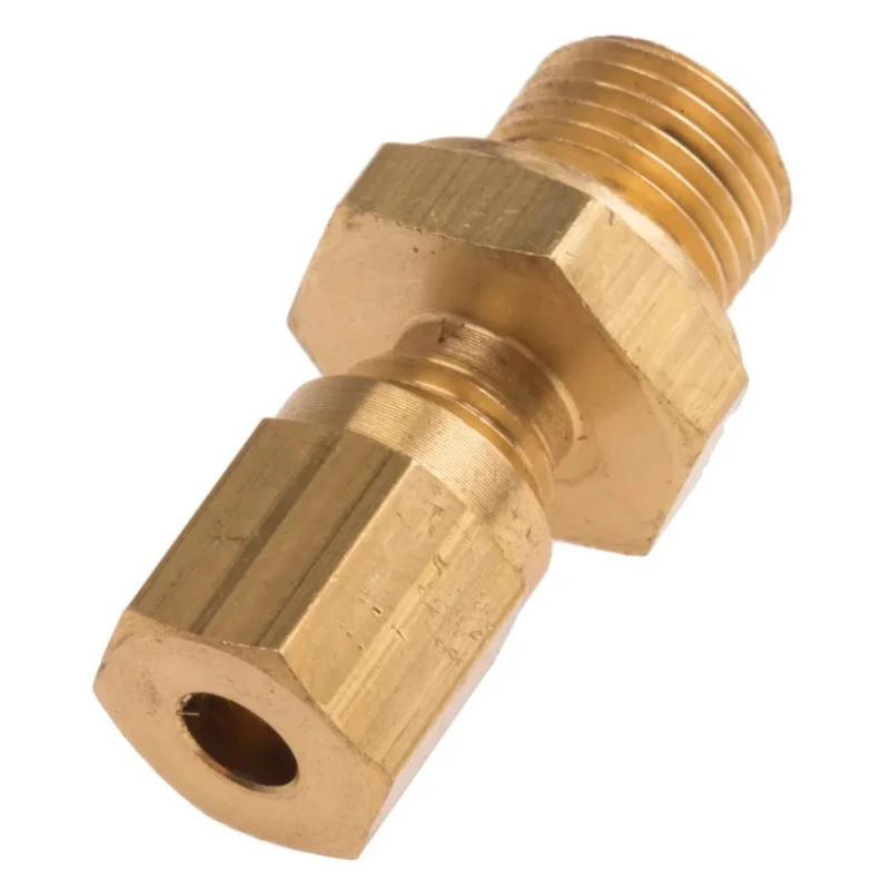 RS PRO Brass Compression Fitting for Use with Thermocouple or PRT Probe BSPP Thread RoHS Compliant 839-9490