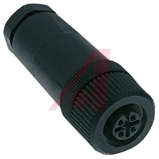 Turck Industrial Circular Connector 4 Contacts Cable Mount M12 Plug Female IP67 B 8141-0/PG 9