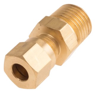 RS PRO Brass Compression Fitting for Use with Thermocouple or PRT Probe, RoHS Compliant Standard 839-9544