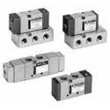 SMC Pneumatic Solenoid Valve 5/2 Solenoid NPT Manifold Type 1/4 in Port Size Double Solenoid Actuation VFA3230-02N