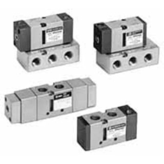 SMC Pneumatic Solenoid Valve 5/2 Solenoid NPT Manifold Type 1/4 in Port Size Double Solenoid Actuation VFA3230-02N