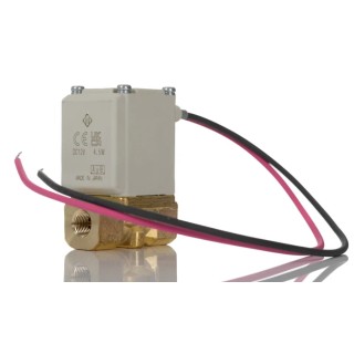 SMC Solenoid Valve 2 Port Normally Closed 12V DC Brass Body 10 Bar Maximum Pressure VX212AZ1D