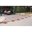 RS PRO Weighted Orange, White 450 mm Polyvinyl Chloride Traffic Cone 840-0644