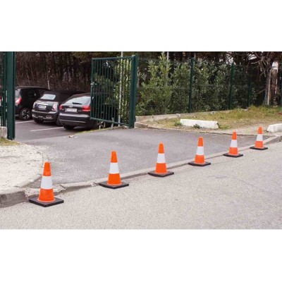 RS PRO Weighted Orange, White 450 mm Polyvinyl Chloride Traffic Cone 840-0644