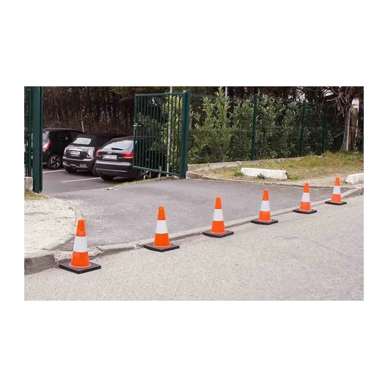 RS PRO Weighted Orange, White 450 mm Polyvinyl Chloride Traffic Cone 840-0644