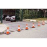 RS PRO Weighted Orange, White 450 mm Polyvinyl Chloride Traffic Cone 840-0644