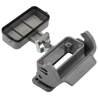 HARTING Han A Range Heavy Duty Power Connector Housing 10A Bulkhead Housing Die Cast Aluminium IP65 09200100321