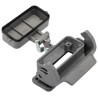 HARTING Han A Range Heavy Duty Power Connector Housing 10A Bulkhead Housing Die Cast Aluminium IP65 09200100321