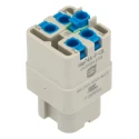 HARTING Heavy Duty Power Connector Insert 4 Contacts 10A 600V Quick Lock Female 92000 Series 09200042733