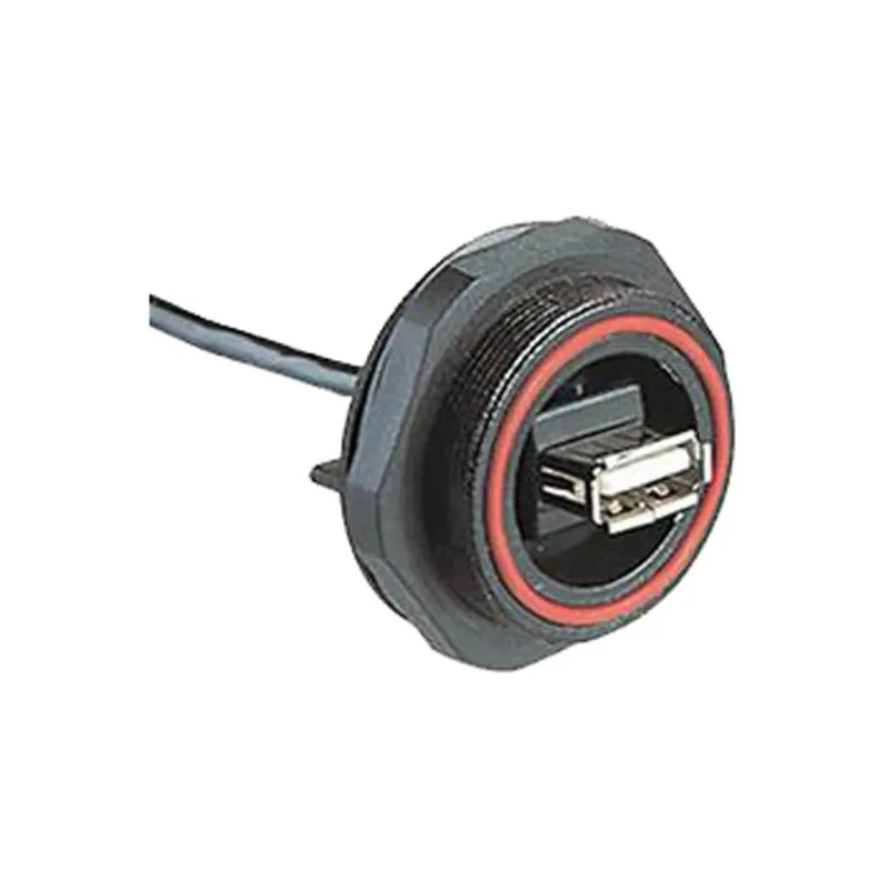 Bulgin USB Type A Panel Mount Straight Female Connector IP68 30V 1A USB 2.0 PX0849/A