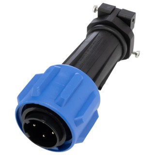 Bulgin Circular Connector, 4 Contacts, Cable Mount Plug, Male, IP68 Rated, 600V, 32A, Polyamide Housing, PXA911