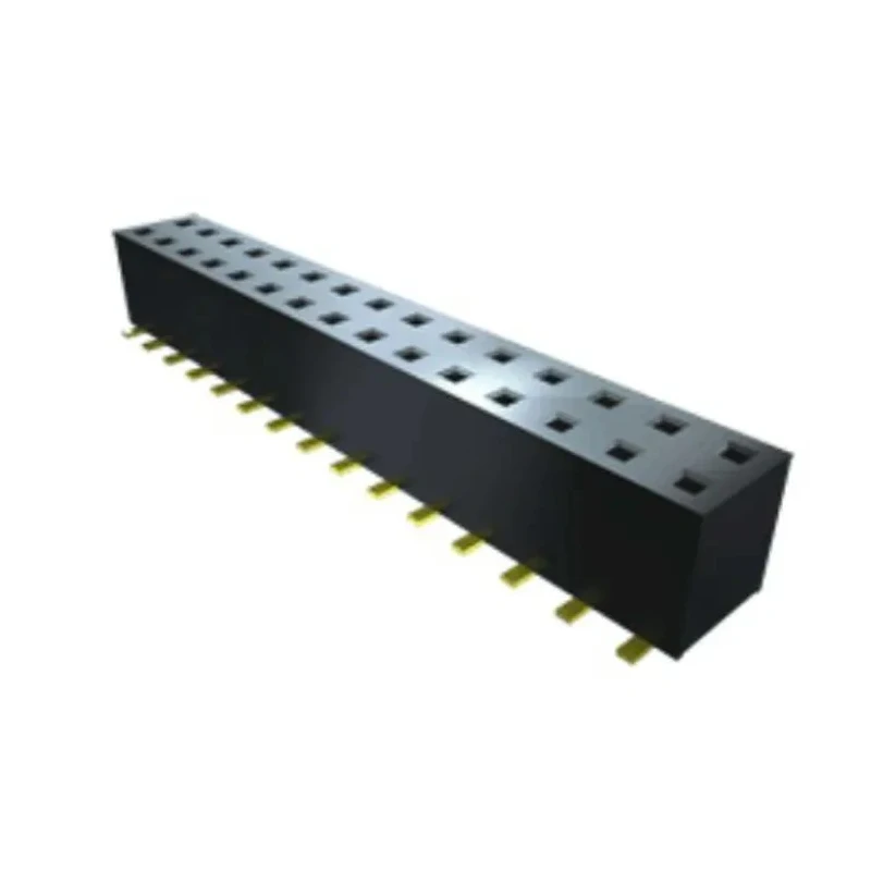 Samtec Right Angle Surface Mount PCB Socket 12-Contact 2 Row 2 mm Pitch 3.2A Liquid Crystal Polymer TLE-106-01-G-DV-A-K-TR