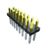 Samtec TLW Series Straight Through Hole Pin Header, 40 Contacts, 2.54 mm Pitch, 1 Row, Unshrouded TLW-140-05-G-S