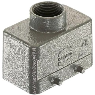 HARTING 1934 Range Heavy Duty Power Connector Hood Bulkhead Mount Polycarbonate Body IP65 2 Levers 19340030421