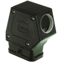 HARTING Han-Compact Range Heavy Duty Power Connector Hood, Die Cast Zinc, IP65, M25 Thread Size 19120080526