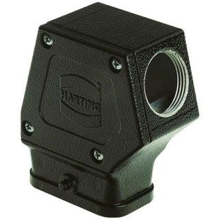 HARTING Han-Compact Range Heavy Duty Power Connector Hood, Die Cast Zinc, IP65, M25 Thread Size 19120080526