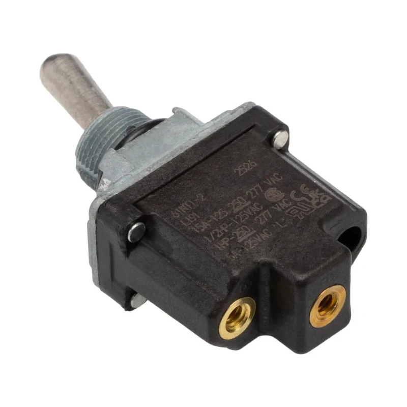 Honeywell Technologies Toggle Switch, Bushing Mount, On-Off, SPST, Screw Terminal, 277 V AC, 15A 61NT1-2