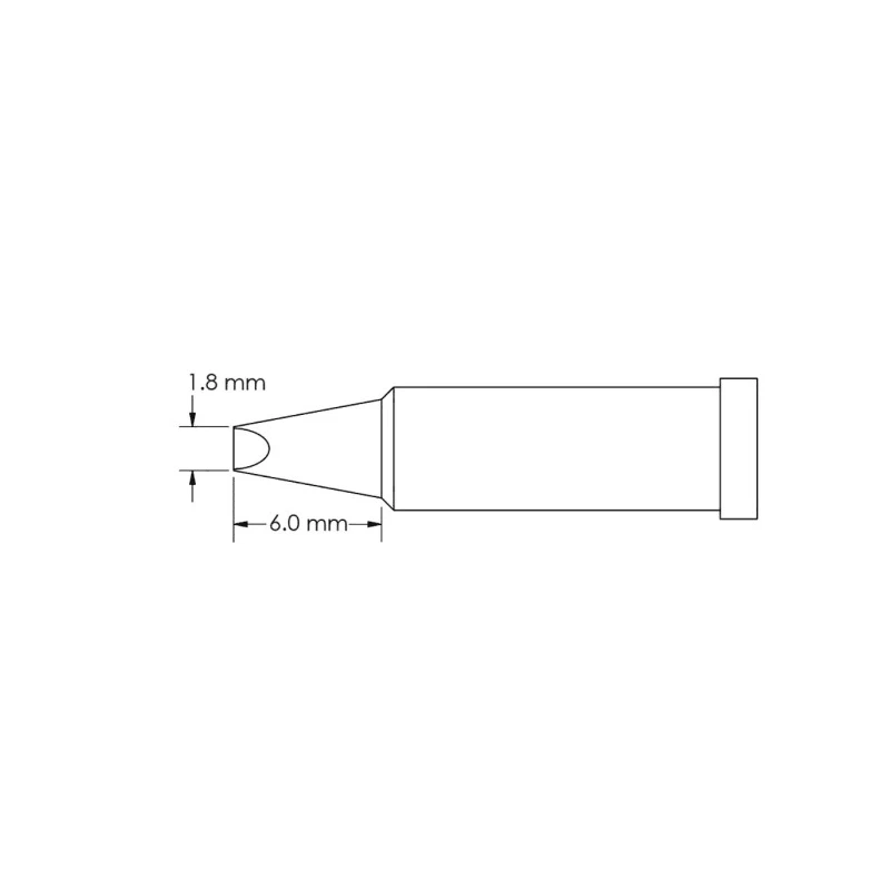 Metcal 6 mm Chisel Soldering Iron Tip for GT4 Series GT4-CH0018P