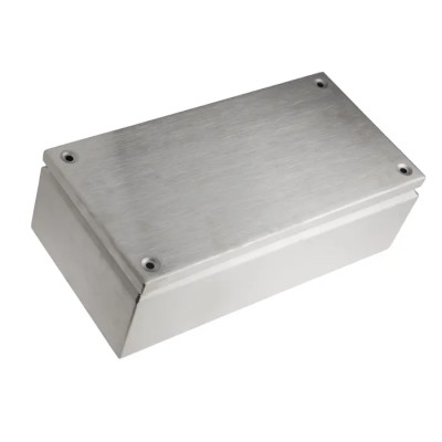 RS PRO TLX Series Unpainted Stainless Steel Terminal Box IP66 400 mm x 200 mm x 120 mm 842-8324
