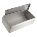 RS PRO TLX Series Unpainted Stainless Steel Terminal Box IP66 400 mm x 200 mm x 120 mm 842-8324