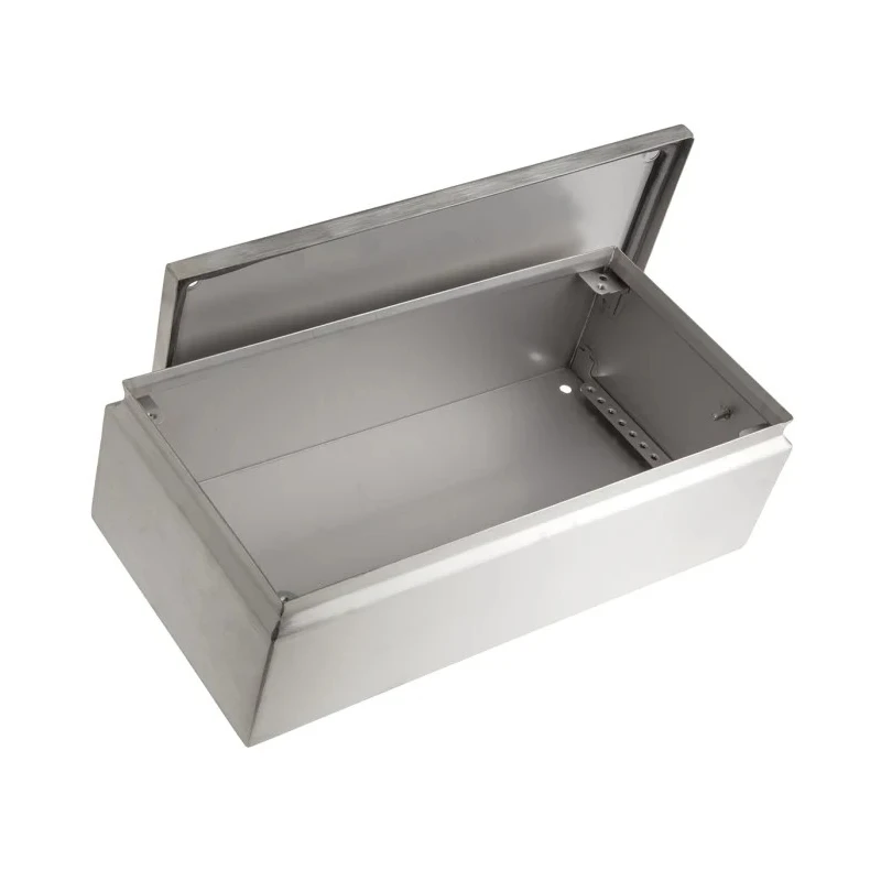 RS PRO TLX Series Unpainted Stainless Steel Terminal Box IP66 400 mm x 200 mm x 120 mm 842-8324