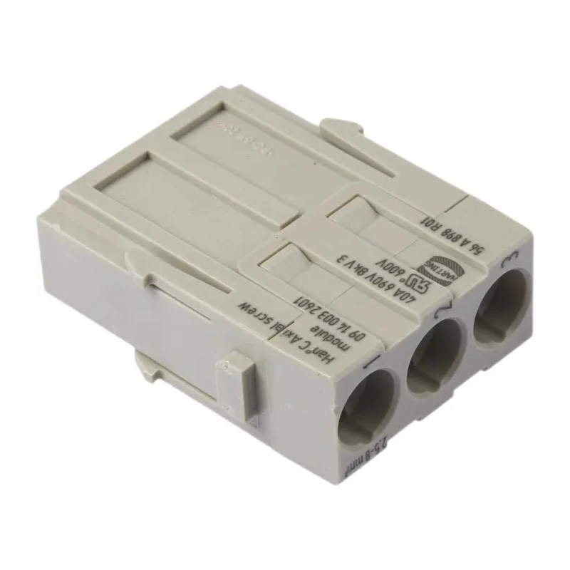 HARTING Heavy Duty Power Connector Module 40A 690V 3 Contacts Male Series 0914 09140032601