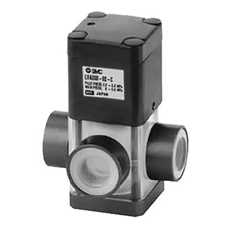 SMC Pneumatic Solenoid Valve 2/2 NC Pneumatic NPT 1/4 in Port Size Single Solenoid Base Mount LVA200-02N-C